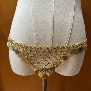 NWT P. Rajesh Goldtone coin belt
